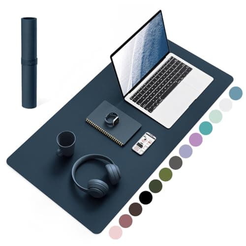 YSAGi Non-Slip Leather Desk Pad Long Size, Waterproof Laptop Computer Desk Keyboard Mat, Table Protector Blotter Mat, Large Mouse Pad for...