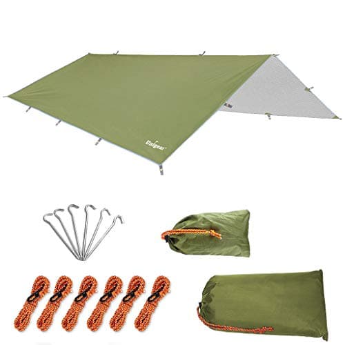 Bâche de tente imperméable Unigear Hammock Rain Fly, protection UV et PU 3000 mm imperméable, légère pour le camping, la randonnée et les aventures en plein air...