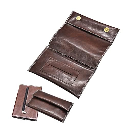 FINEPOTY Smoking Tobacco Pipe Pouch, Multifunctional Portable Pipe Bag for Pipes, Pipe Accessories, Filters, Cleaning Tools, Gift for Man & Woman...