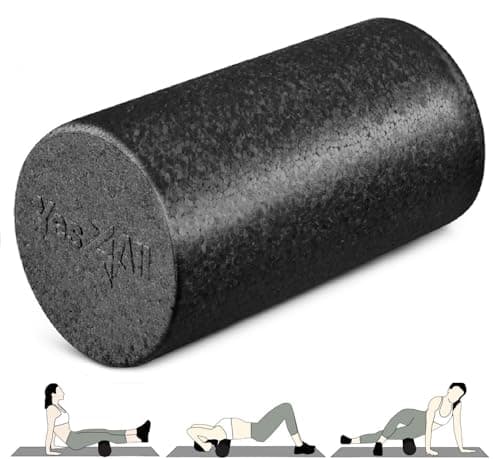 Yes4All High-Density EPP Round Back Roller Foam, Foam Roller for Yoga, Pilates & Stretching - 12, 18, 24, 36 inch
