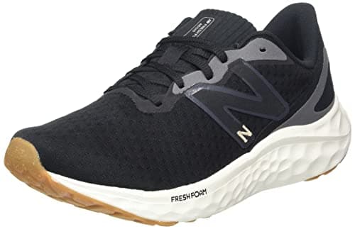 New Balance Women's Fresh Foam Arishi V4 Running Shoe, Black/Light Gold Metallic/Gum 2, 8.5 Wide US