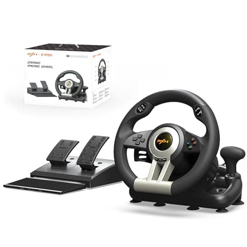 Prix le plus bas en 30 jours | Volant de course PC, PXN V3II Volant de course universel USB pour voiture Sim à 180 degrés avec pédales...