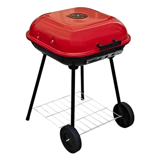 Cuisiland 18.5 Inch Charcoal Grill BBQ Grill with Lid and Wheels, Portable Outdoor Barbecue Grill for Patio Backyard Camping, Iron Charcoal BBQ...