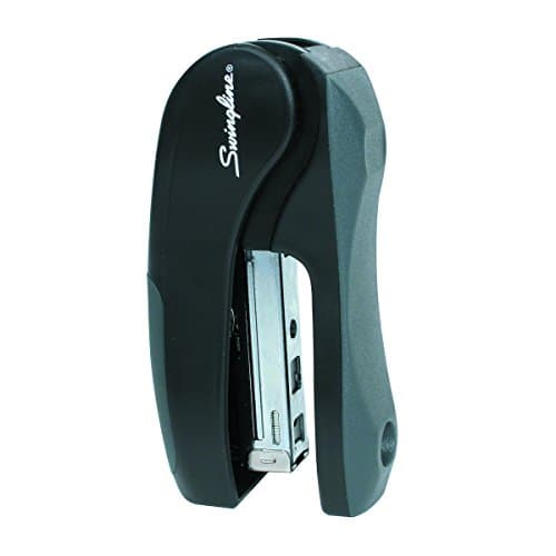 Swingline E-Z Grip Stand-Up Stapler, Half Strip, Tacking Ability, Anvil Rotates, Black (7471178890)