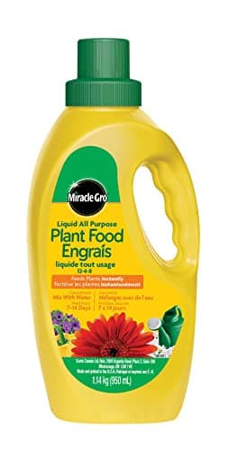 Miracle-Gro Engrais liquide tout usage pour plantes, 950 ml | Aliment instantané concentré pour des plantes saines et magnifiques | Nourrit toutes les fleurs, légumes et plantes d'intérieur.