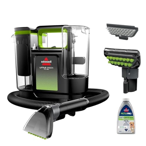 BISSELL Little Green Max Pet Portable Carpet and Upholstery Deep Cleaner, Car/Auto Detailer, with Self-cleaning Tough Stain Tool and Pet Hair...