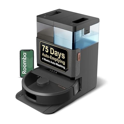 Roomba Plus 505 Combo Robot Vacuum & Mop + AutoWash Dock - Extending Spinning Mop Pads, Self-Empties, Pad Washing & Heated Drying, Self-Cleaning,...