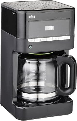 Braun Brew Sense 12 Cup Drip Coffee Maker - Pause & Pour Mid Brew, Programmable Coffee Machine with 24-Hour Timer & Clock, 1-4 Cup Functions, Self...