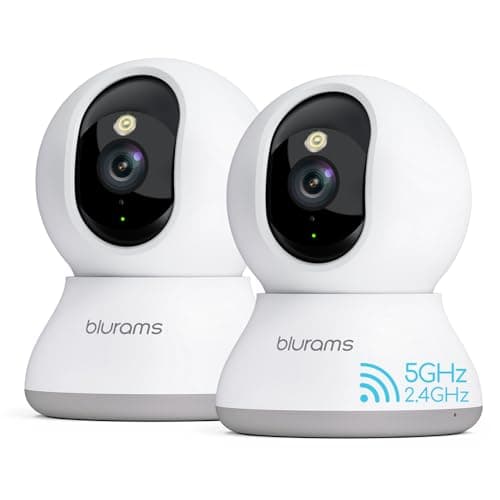 blurams 2K Indoor Camera, 5G Home Security Camera, 360° View Pet Camera with Phone App, Free Human/Motion/Sound Detection, Auto Tracking, Dual-Band...