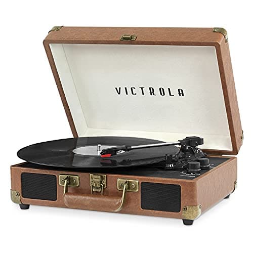 Victrola Vintage 3-Speed Bluetooth Portable Suitcase Record Player with Built-in Speakers | Upgraded Turntable Audio Sound| Includes Extra Stylus |...