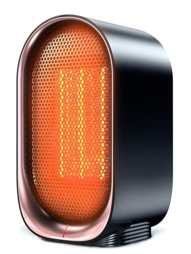 Chauffage d'appoint, petits radiateurs portables pour une utilisation en intérieur, radiateur de bureau électrique avec protection contre la surchauffe et le renversement, mini radiateurs personnels pour la maison...