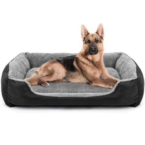 DogBaby Lit pour chien, Lits orthopédiques pour chiens de taille moyenne et grande, Lit pour chien lavable Lit pour chien confortable et respirant Moyen, Canapé pour grand chien en coton doux...