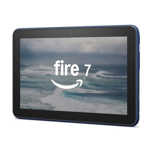Tablette Amazon Fire 7 (modèle le plus récent), écran 7", lire et regarder, moins de 60 $ avec autonomie de 10 heures, 16 Go, Denim