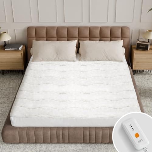 Templewet Heated Mattress Pad Twin Size - Single Control Electric Mattress Pad with 4 Heat Settings & 10 Hour Auto Off,Bed Warmer Mattress Cover...