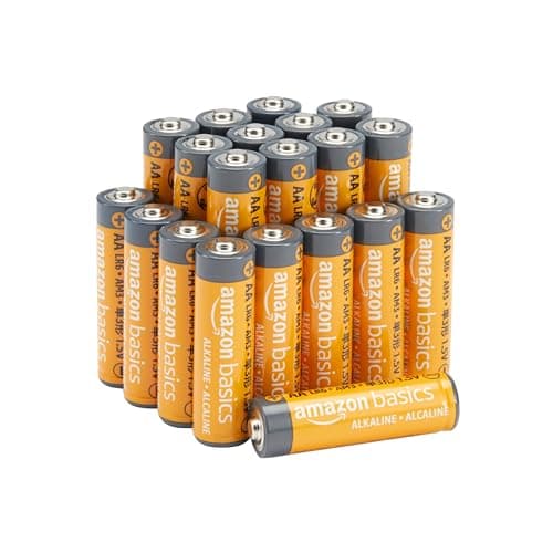 Amazon Basics Paquet de 20 piles alcalines AA hautes performances, 1,5 V, durée de conservation de 10 ans