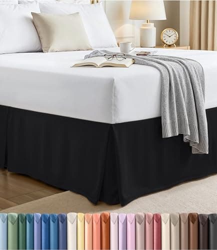 Utopia Bedding Queen Bed Skirt - Soft Quadruple Pleated Ruffle - Easy Fit with 16 Inch Tailored Drop - Hotel Quality, Shrinkage and Fade Resistant...