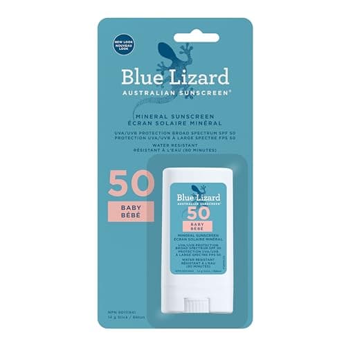 Blue Lizard Baby Mineral SPF 50 Sunscreen Stick, Zinc Oxide, 100% Mineral Actives, Developed for Sensitive Skin, Vegan, Paraben-Free,...