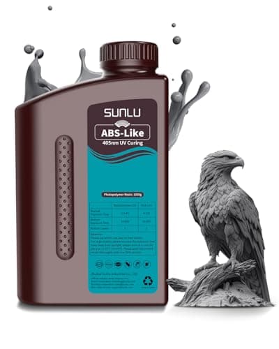 SUNLU ABS Like Resin pour imprimante 3D 1KG, résine photopolymère à durcissement UV 405nm rapide pour imprimantes 3D 2K 4K 6K 8K LCD/DLP/SLA, non fragile et de haute...