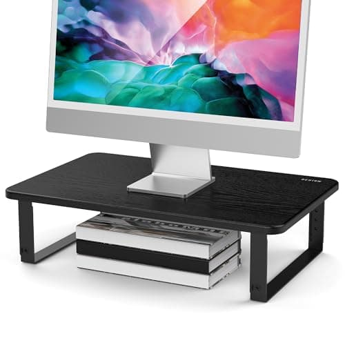 BESIGN MS01 Support de moniteur, support réglable en hauteur pour ordinateur portable, support de moniteur d'ordinateur pour moniteur, ordinateur, ordinateur portable, imprimante (noir)