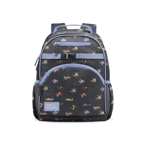 Sac à dos simple et moderne pour enfants pour écolières et garçons | Sac à dos élémentaire pour tout-petits | Collection Fletcher | 12 litres (15" de hauteur) | Roues relevées