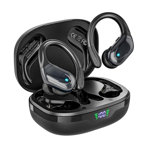 Wireless Earbuds, Sports Bluetooth Headphones, 80Hrs Playtime Ear Buds with LED Power Display, Noise Canceling Headset, IPX7 Waterproof Earphones...