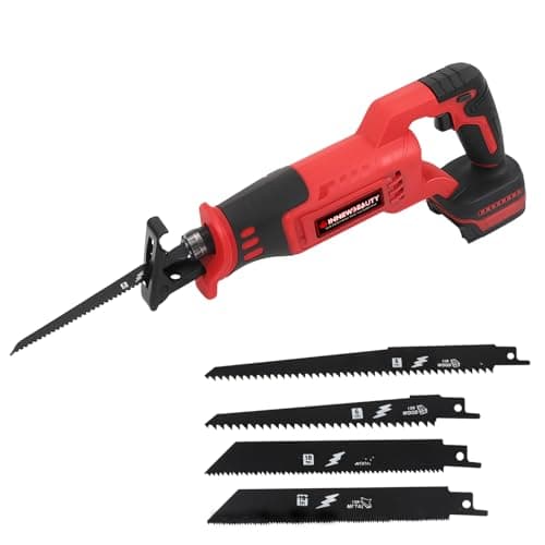 Cordless Reciprocating Saw Compatible with Milwaukee 18V Battery Power Recipro Saw Brushless Motor 0-3500SPM for Wood, Metal, PVC Pipe, Min...