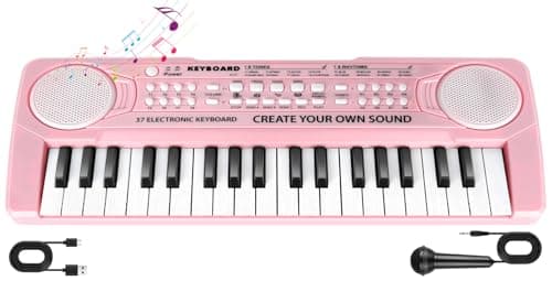 Clavier de piano jouet pour enfants en bas âge - Pianos à 37 touches pour jouets de musique pour enfants Instruments avec microphone | Débloquez le plaisir musical, un anniversaire parfait pour les 3 à 8 ans...