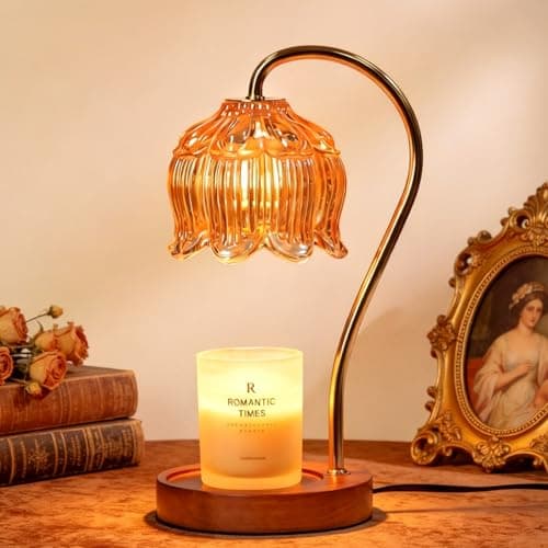 Flower Candle Warmer Lamp with Timer, Dimmable Candle Lamp Warmer, Mothers Day Birthday Gifts for Mom Wemen Her Wife, Anniversary Romantic Gifts...