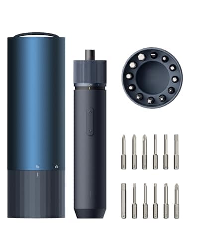 HOTO Electric Screwdriver Set, 3.6V Cordless Screwdriver Set USB-C, 3 Torque Settings, 1500mAh Battery, LED Light & 12 S2 Metal Bits for...