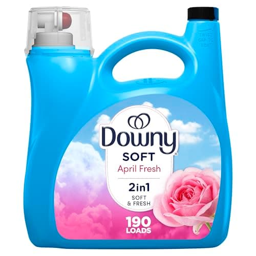 Downy Soft, 2 in 1 Soft and Fresh Liquid Fabric Softener, April Fresh, Fabric Conditioner Liquid provides softness and freshness for fabrics, 190...