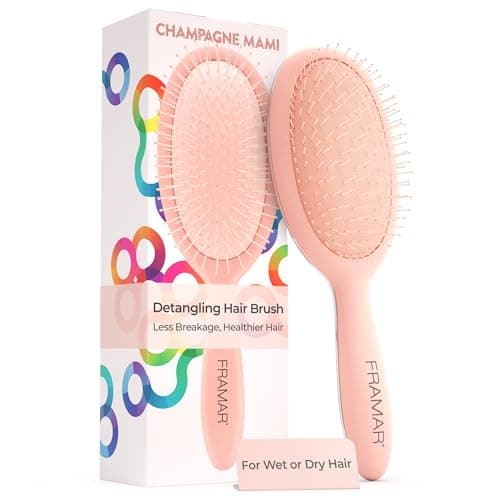 Brosse à cheveux démêlante FRAMAR, Brosse à cheveux pour femme, Brosse à cheveux bouclés, Brosse démêlante élégante, Brosse A Cheveux, Brosse démêlante pour femme, homme,...
