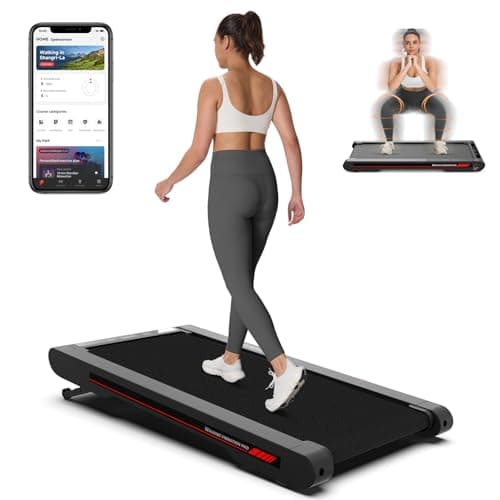 Sperax 4 in 1 Walking Vibration Pad, Portable Walking Vibration Pad with Manual Incline, Under Desk Treadmills for Home, 350LB Capacity with APP