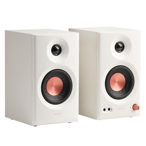 Edifier MR3 Powered Studio Monitor Speakers, Hi-Res Audio Certified Bluetooth V5.4 Active Bookshelf Speaker, 2.0 Computer with Headphone Output RCA...