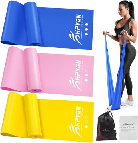 Resistance Bands, Exercise Bands, Physical Therapy Bands for Strength Training, Yoga, Pilates, Stretching, Stretch Elastic Band with Different...