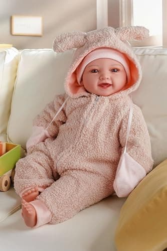 BABESIDE Poupée bébé légère de 15 pouces avec ensemble d'alimentation pour bébé – Facile à tenir avec un corps doux et câlin – Première poupée réaliste, vraie vie de bébé fille pour...