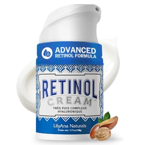LilyAna Naturals Retinol Cream for Face - Made in USA, Anti Aging Moisturizer for Face and Neck, Wrinkle, Retinol Complex - 1.7oz