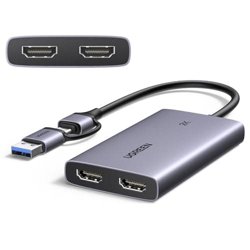 Carte de capture HDMI UGREEN 4K, enregistreur vidéo 2K @ 30 Hz, Passthrough, USB 3.0, Full HD avec faible latence pour le streaming de jeux et de diffusion,...