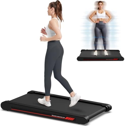 Sperax Walking Vibration Pad with APP,2.5 HP Under Desk Treadnill with Remote Control,Compact Portable Treadmill for Home and Office
