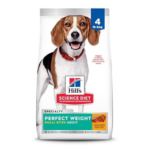Hill's Science Diet Adult Perfect Weight Small Bites Recette de Poulet Croquettes pour Chiens, sac de 1,81 kg