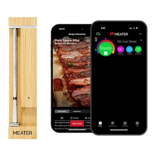 MEATER Pro : Thermomètre à viande sans fil Bluetooth intelligent numérique | Résistance thermique 550°C | Longue portée | Précision certifiée | BBQ, Four, Grill, Fumoir,...