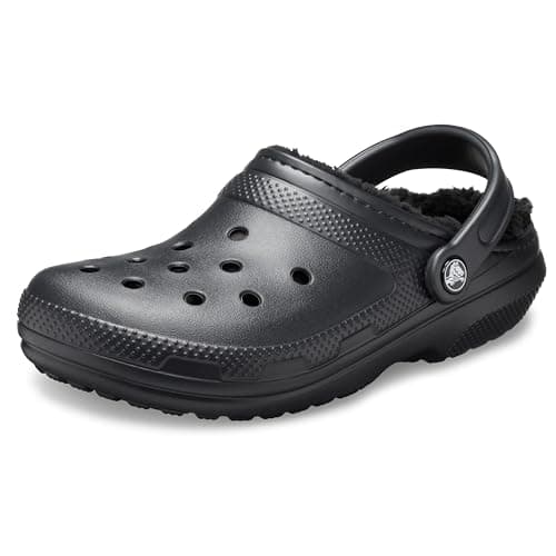 Crocs Mule sabot doublée classique unisexe, noir/noir, 10 M US