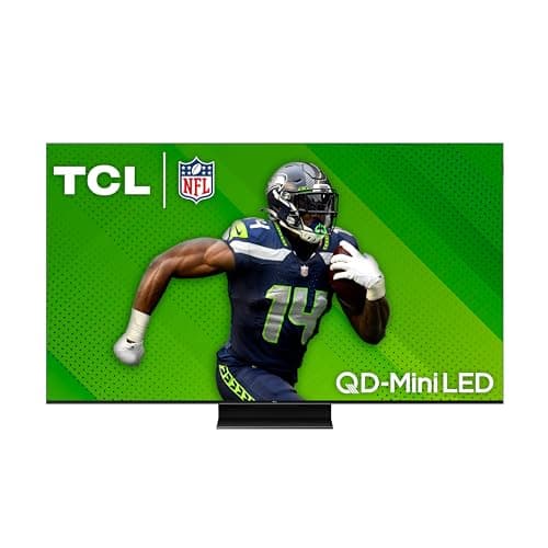 Téléviseur intelligent TCL 55 pouces QM7 QD-Mini LED QLED 4K avec Google TV (55QM751G, modèle 2024) Dolby Vision IQ, Dolby Atmos, HDR, accélérateur de jeu jusqu'à 240 Hz,...