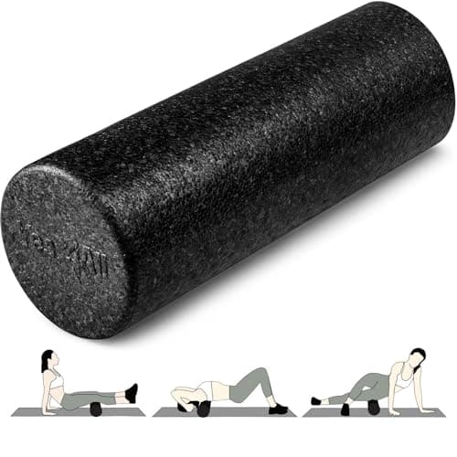 Yes4All EPP Exercise Foam Roller – Extra Firm High Density Foam Roller – Best for Flexibility and Rehab Exercises (18 inch, Black)