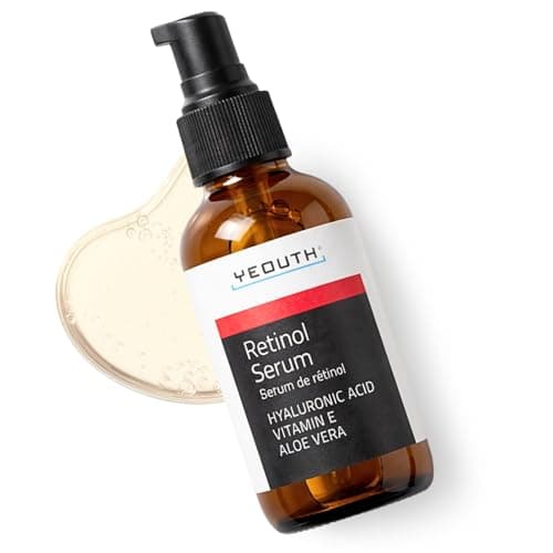 Sérum au rétinol pour le visage YEOUTH avec acide hyaluronique et vitamine E, rétinol de nuit hydratant pour le sérum pour le visage, soin de la peau Pro...