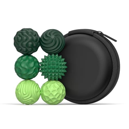 Jouets de Fidget de boules magnétiques en silicone pour adultes et adolescents, 6 pièces jouets sensoriels de soulagement du stress pour l'autisme TDAH anxiété, jouets de bureau silencieux texturés amusants,...