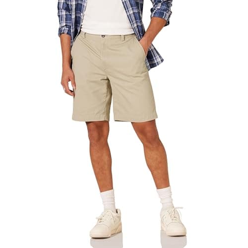 Amazon Essentials Men's Classic-Fit 9" Shorts, Khaki, 38