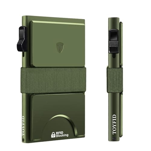 Minimalist Wallet for Men,Metal Wallets for Men, Slim Pop Up Wallet, Mens Wallets with Expandable Backplate & Cash Band, RFID Blocking,Holds 12+...