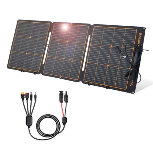 Chargeurs de panneaux solaires portables 120 W Sortie 20,9 V CC IP68 Panneaux ETFE pliables étanches Panne de courant Camping d'urgence Maison RV pour centrale électrique...