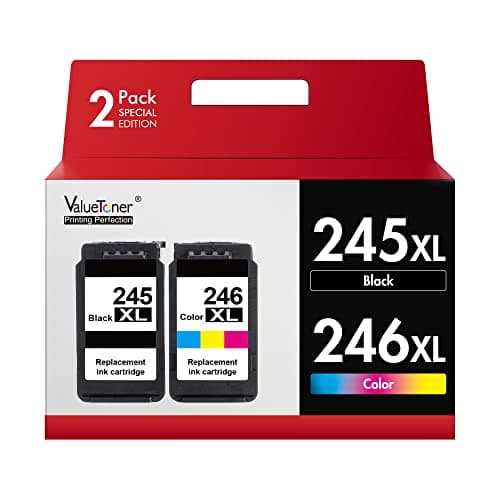Valuetoner 245XL 246XL Cartouche d'encre Combo Pack de remplacement pour Canon Ink 245 et 246 243 244 pour Pixma TR4520 TR4527 MG2522 MG2520 MX490 MX492...