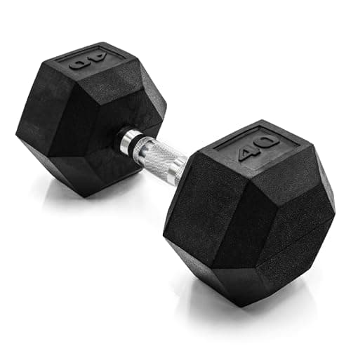 CAP Barbell Haltère hexagonal avec revêtement en caoutchouc de 40 lb